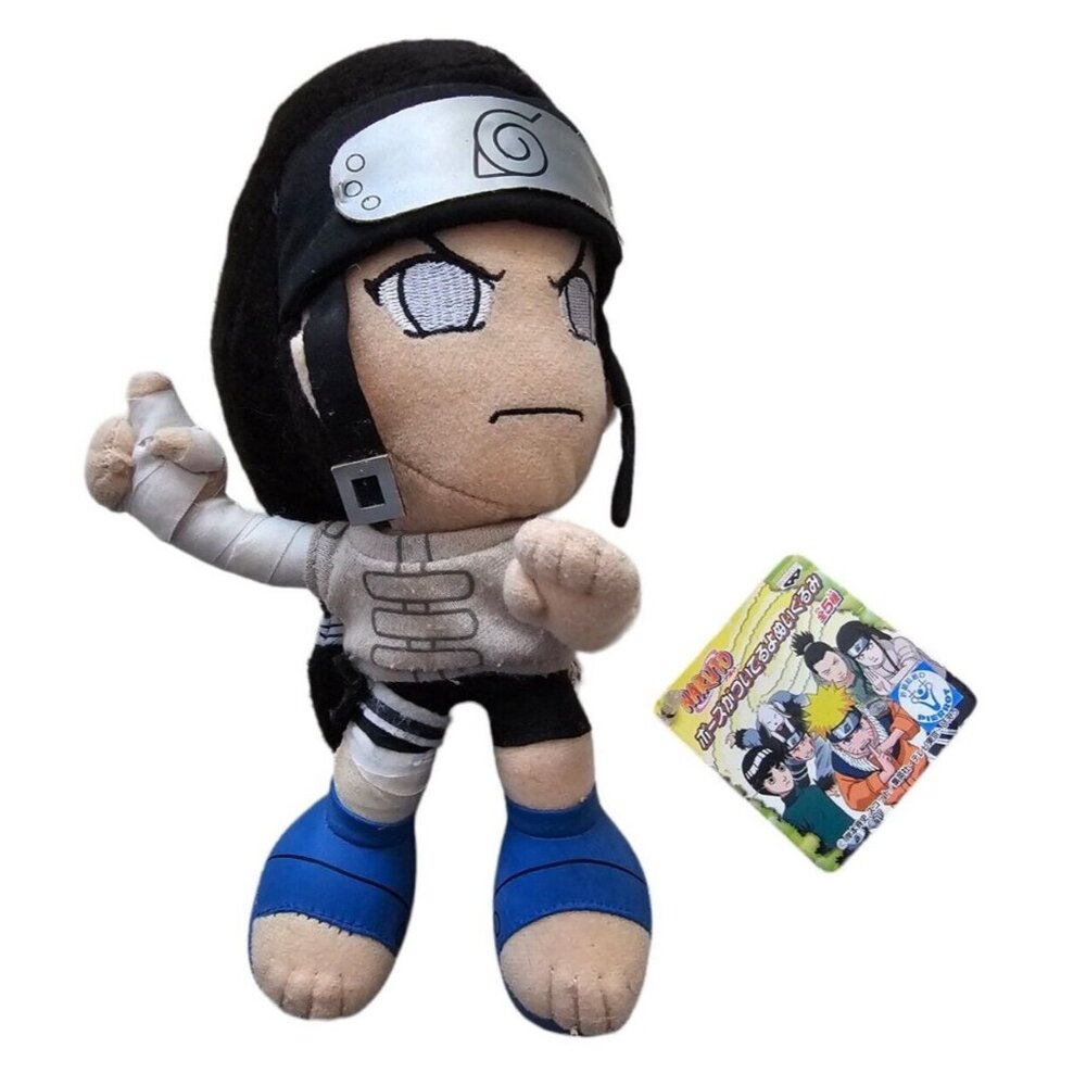 Naruto Banpresto Plush 2005 Hyuga Neji Posing Anime Figure Japan With Tag RARE